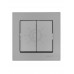 Выключатель двойной серый Lezard серия Vesna 742-3588-101 фото 3